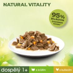 Perfect fit Natural Vitality kapsičky s krůtím s kuřecím pro dospělé kočky 12× (6×50 g)