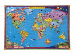 eeBoo  Puzzle Mapa světa 100 dílků