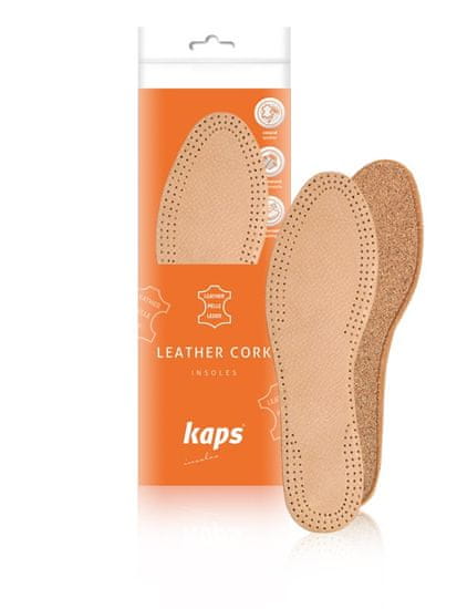 Kaps Leather Cork kožené pánské vložky do bot