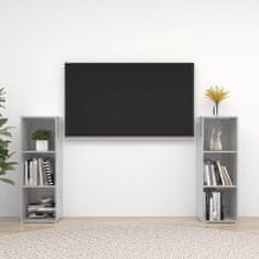 Greatstore TV skříňky 2 ks betonově šedé 107 x 35 x 37 cm dřevotříska