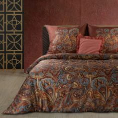 Eurofirany Macosatinové povlečení MOROCCO-4 Terra Collection 160x200 Eurofirany vínově červená béžová orientální vzor