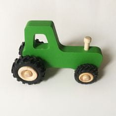 Fraise et Bois Malý dřevěný traktor Joseph - zelený