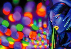 Fototapeta - Žena v neonových světlech 294x204 cm