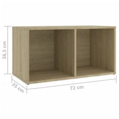 Greatstore TV stolky 4 ks dub sonoma 72 x 35 x 36,5 cm dřevotříska