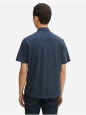 Tom Tailor Tmavě modrá pánská košile s krátkým rukávem Tom Tailor S