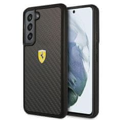 Ferrari FEHCS22MFCAK hard silikonové pouzdro Samsung Galaxy S22 PLUS 5G Black On Track Real Carbon