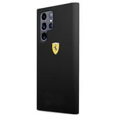 Ferrari FESSIHCS22LBK hard silikonové pouzdro Samsung Galaxy S22 Ultra 5G Black On Track Silicone