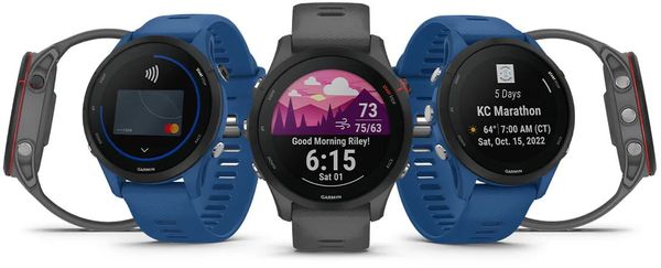 moderné inteligentné hodinky Garmin Forerunner 255 výkonná GPS Bluetooth odolné do hĺbky 50 m 5ATM bezkontaktné platby garmin pay batéria s výdržou 14 dní viac ako 30 športových profilov denné návrhy tréningu na mieru čas na zotavenie race predictor merania srdcového rytmu krokomer gps glonass galileo wifi ant plus body battery energy monitor smart notifikácia detekcie pádov výkonné inteligentné hodinky bežecké hodinky pre bežcov triatlon vytrvalostný beh multišport