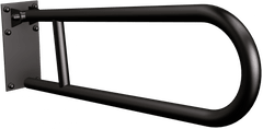 ANDEX Půlkruhová sklopná rukojeť s deskou Black 820NG (černá nerezová ocel)