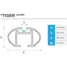 Menabo Příčníky na integrované podélníky Tiger 114cm - aluminium / uzamykatelné