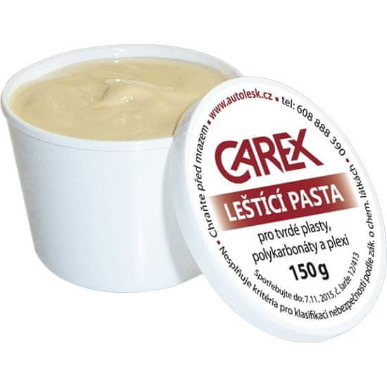 Carex Leštící pasta na renovaci zašlých / matných světlometů 150g