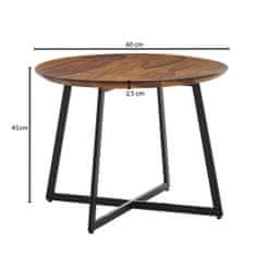 Bruxxi Konferenční stolek Vitel, 60 cm, sheesham