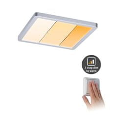 Paulmann PAULMANN VariFit LED vestavné svítidlo Dim to Warm Areo IP44 hranaté 175x175mm 3 Step Dim to warm matný chrom stmívatelné 93100