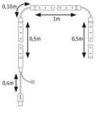 Paulmann PAULMANN EntertainLED USB LED Strip osvětlení TV 55 Zoll 2m 3,5W 60LEDs/m RGB plus 78880