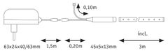 Paulmann PAULMANN EntertainLED LED pásek Dynamic RGB 3m 5W 60LEDs/m RGB plus 10VA 78887