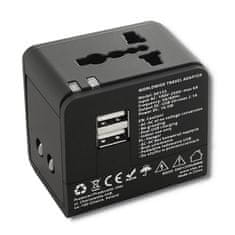 Qoltec Cestovní síťový adaptér 10,5W | 5V | 2,1A | 2xUSB