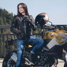 W-TEC Dámské kožené moto rukavice Perchta Barva černá, Velikost XL