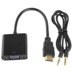 Northix Adaptér HDMI na VGA s audio vstupem 