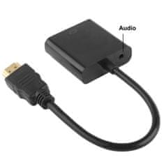 Northix Adaptér HDMI na VGA s audio vstupem 