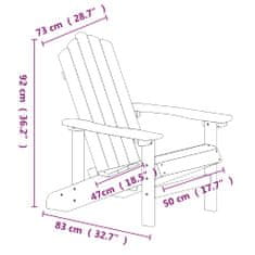 Vidaxl Zahradní křesla Adirondack 2 ks HDPE antracitová