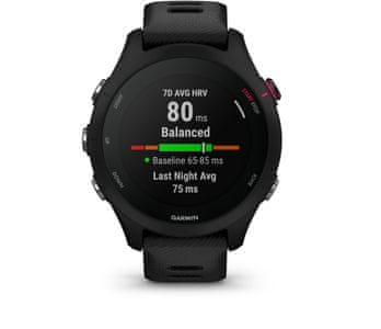 moderní nízká hmotnost lehké chytré hodinky běžecké hodinky triatlonové hodinky chytré hodinky Garmin Forerunner 255S Music výkonná GPS Bluetooth odolné do hloubky 50 m 5ATM bezkontaktní platby garmin pay baterie s výdrží 12 dní více než 30 sportovních profilů denní návrhy tréningu na míru čas na zotavení race predictor měření srdečního rytmu krokoměr gps glonass galileo wifi ant plus body battery energy monitor smart notifikace detekce pádů výkonné chytré hodinky běžecké hodinky pro běžce triatlon vytvalostní běh multisport