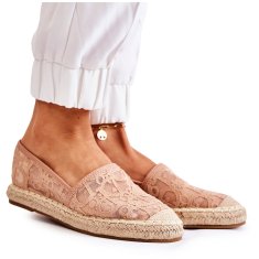 Klasické dámské prolamované espadrilky Nude velikost 39