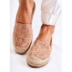 Klasické dámské prolamované espadrilky Nude velikost 39