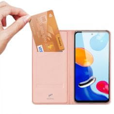 Dux Ducis Skin Pro knížkové kožené pouzdro na Xiaomi Redmi Note 11S / 11, růžové