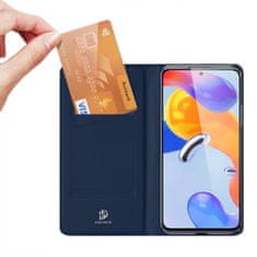 Dux Ducis Skin Pro knížkové kožené pouzdro na Xiaomi Redmi Note 11 Pro 4G/5G, modré