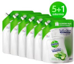 Dettol Tekuté mýdlo Náhradní náplň Jemná aloe 500 ml 5+1