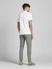 Jack&Jones Pánské polo triko JJEPAULOS Slim Fit 12136668 White Tonal (Velikost XL)