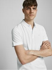 Jack&Jones Pánské polo triko JJEPAULOS Slim Fit 12136668 White Tonal (Velikost XL)