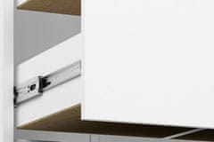 Konsimo Komoda BUBO 3 zásuvky bílá buk 74 x 95 x 40 cm