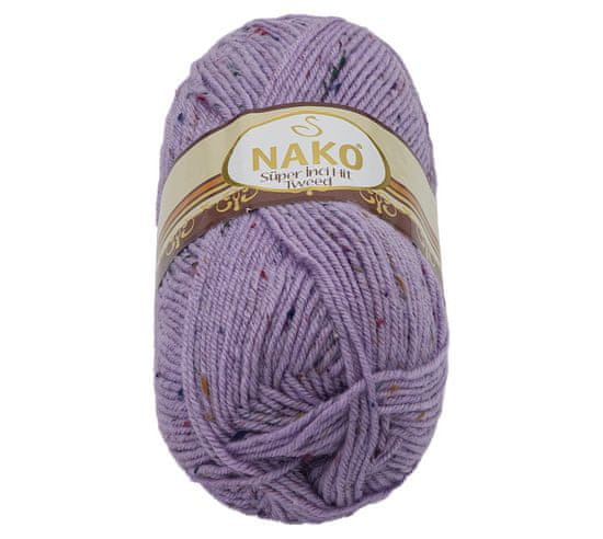 Nako Příze TWEED - 100g / 180 m - fialová s nopky