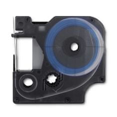 Qoltec Smršťovací obal pro tiskárny DYMO D1/DM1 | 12 mm*1,5 m | Bílá | Černý potisk