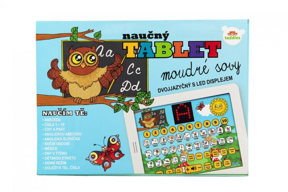 Teddies Naučný tablet Moudré Sovy dvojjazyčný