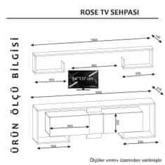 ASIR GROUP ASIR Obývací stěna ROSE bílá, ořech