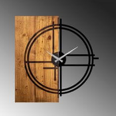 ASIR GROUP Dekorativní nástěnné dřevěné hodiny Wooden Clock 38, Světlý Ořech, Černá