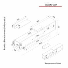 ASIR GROUP ASIR Televizní stěna ASOS bílá