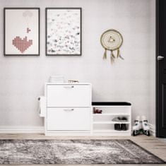 Hanah Home Botník, skříňka na boty Trend - White, Bílá