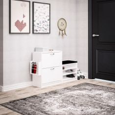 Hanah Home Botník, skříňka na boty Trend - White, Bílá