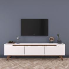 Hanah Home TV stolek D1 - 794, Bílá, Ořech