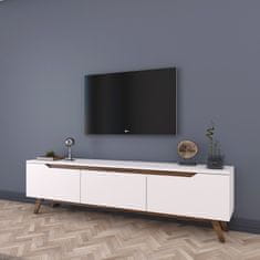 Hanah Home TV stolek D1 - 794, Bílá, Ořech