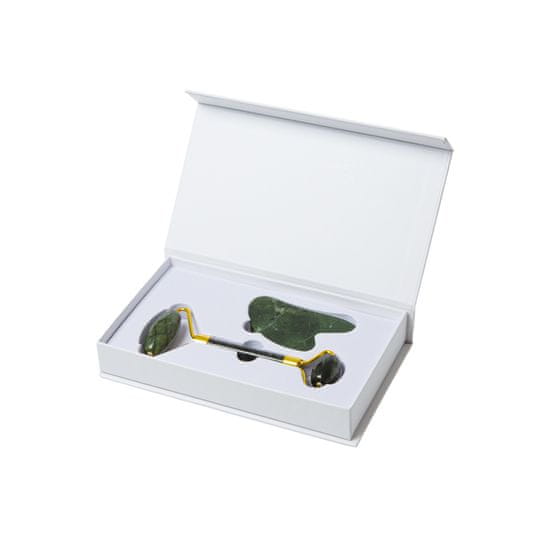 BEUNIK Masážní sada Face roller a Gua sha jade