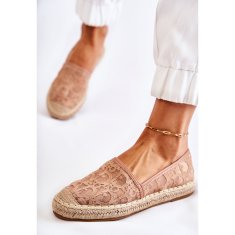 Klasické dámské prolamované espadrilky Nude velikost 39