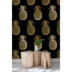 COLORAY.CZ Fototapeta Ananas ve zlatě Fototapeta Samolepící 250 x 250 cm