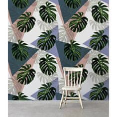 COLORAY.CZ Fototapeta Monstera v pastelových barvách Fototapeta Vliesová 250 x 250 cm