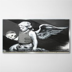 COLORAY.CZ Obraz na skle Angel Armor Banksy 120x60 cm