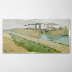 COLORAY.CZ Obraz na skle Bridge Road River 100x50 cm