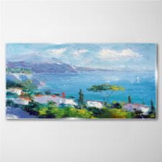 COLORAY.CZ Obraz na skle Moře Top Sea Blue 100x50 cm